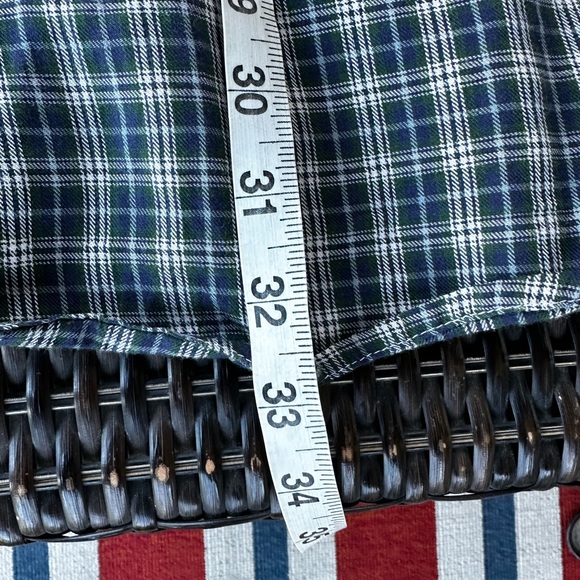 BILL’S KHAKIS Men’s Navy & Green Plaid Cotton Blend Button Down Shirt - Sz Large - Picture 14 of 14